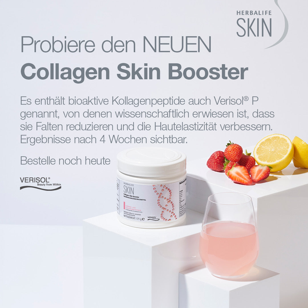 Herbalife SKIN Collagen Skin Booster Ernährung für deine Haut Erdbeer - und Zitronengeschmack 171 g